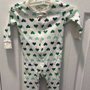 Primary Heart Pattern Baby Onesie